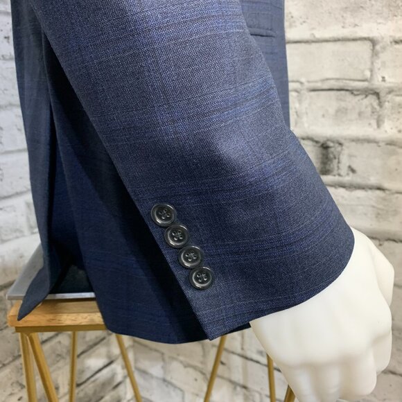 Hart Schaffner Marx Union Made Check Print 2 Button Blazer - Picture 4 of 16